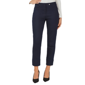 ROBELL BELLA 09 JEANS NAVY, 42 (CAN 12), Pull on Stretch Denim Cropped Pant